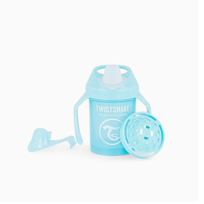 BLUE-5 Twistshake - Κύπελλο Mini Cup 230ml Με Μίξερ Φρούτων 4+ Μηνών Pastel Blue - Image 1