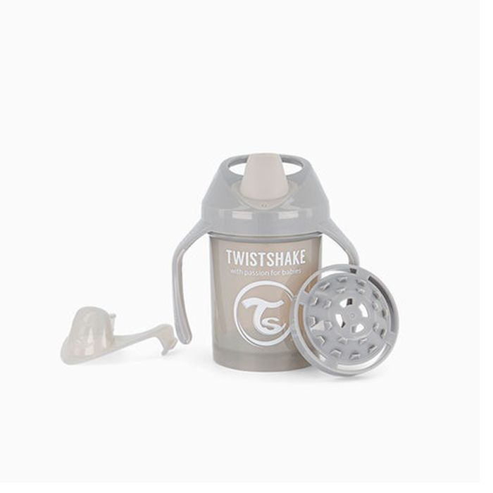 GREY-4 Twistshake - Κύπελλο Mini Cup 230ml Με Μίξερ Φρούτων 4+ Μηνών Pastel Grey - Image 1