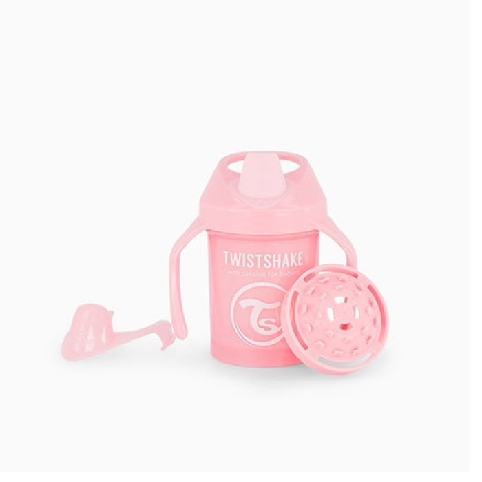 PINK-6 Twistshake - Κύπελλο Mini Cup 230ml Με Μίξερ Φρούτων 4+ Μηνών Pastel Pink - Image 1