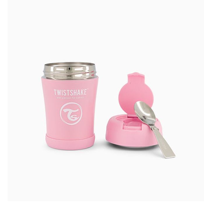 PINK-9 Twistshake - Ισοθερμικό Δοχείο Φαγητού 350ml Pastel Pink - Image 1