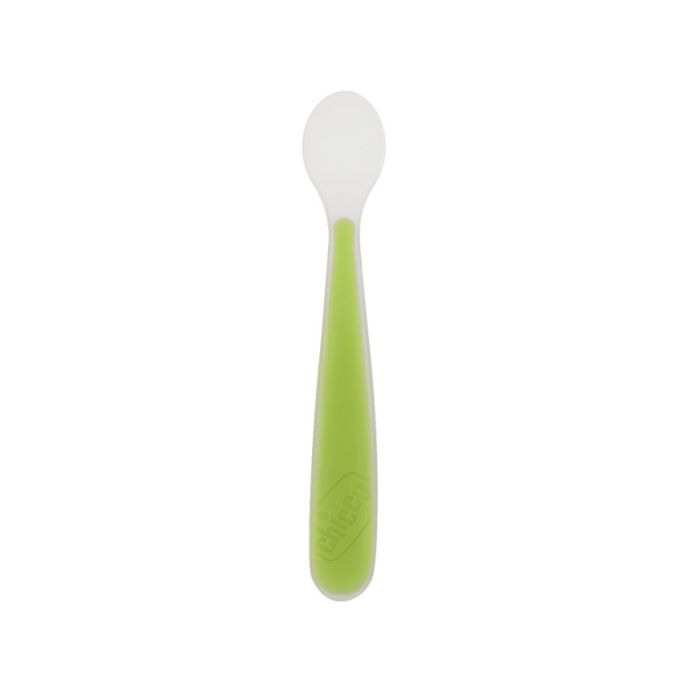 Chicco Κουτάλι Σιλικόνης Soft Πράσινο 6Μ Plus F01-06828-50
