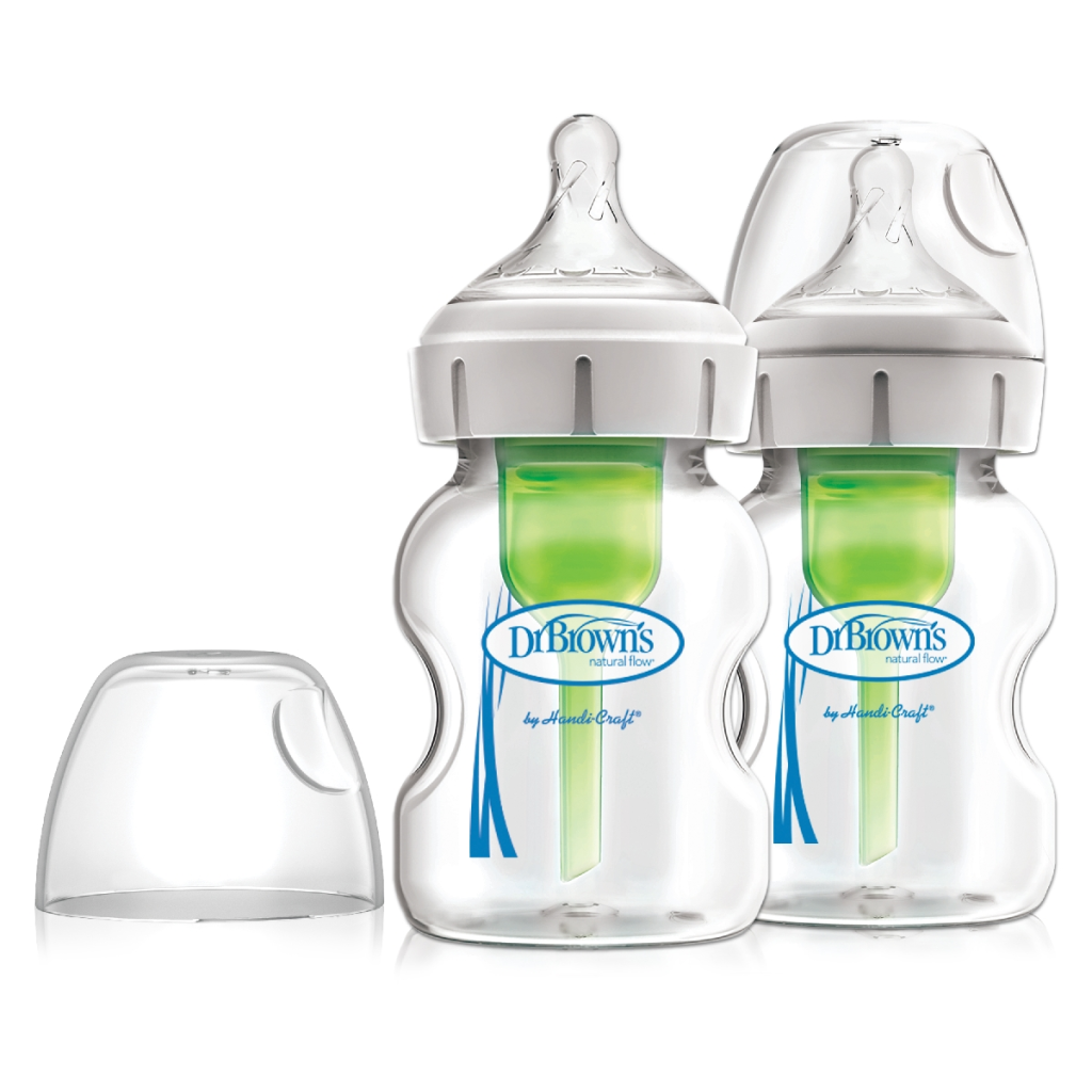 Dr.Brown's - Μπιμπερό γυάλινο Options+ Με Φαρδύ Λαιμό 150ml 2 Τεμάχια