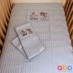 ABO Πικέ κουβέρτα αγκαλιάς  75x75 Μπλέ με Ελεφαντάκια