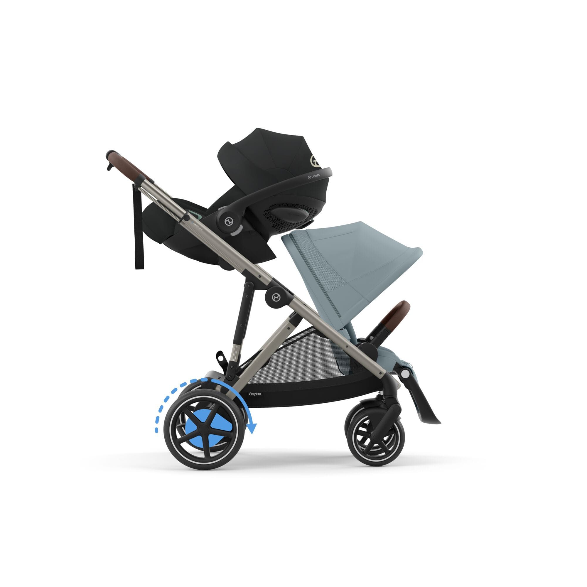 Cybex Βρεφικό Καρότσι eGazelle S TPE BP Stormy Blue - Image 2