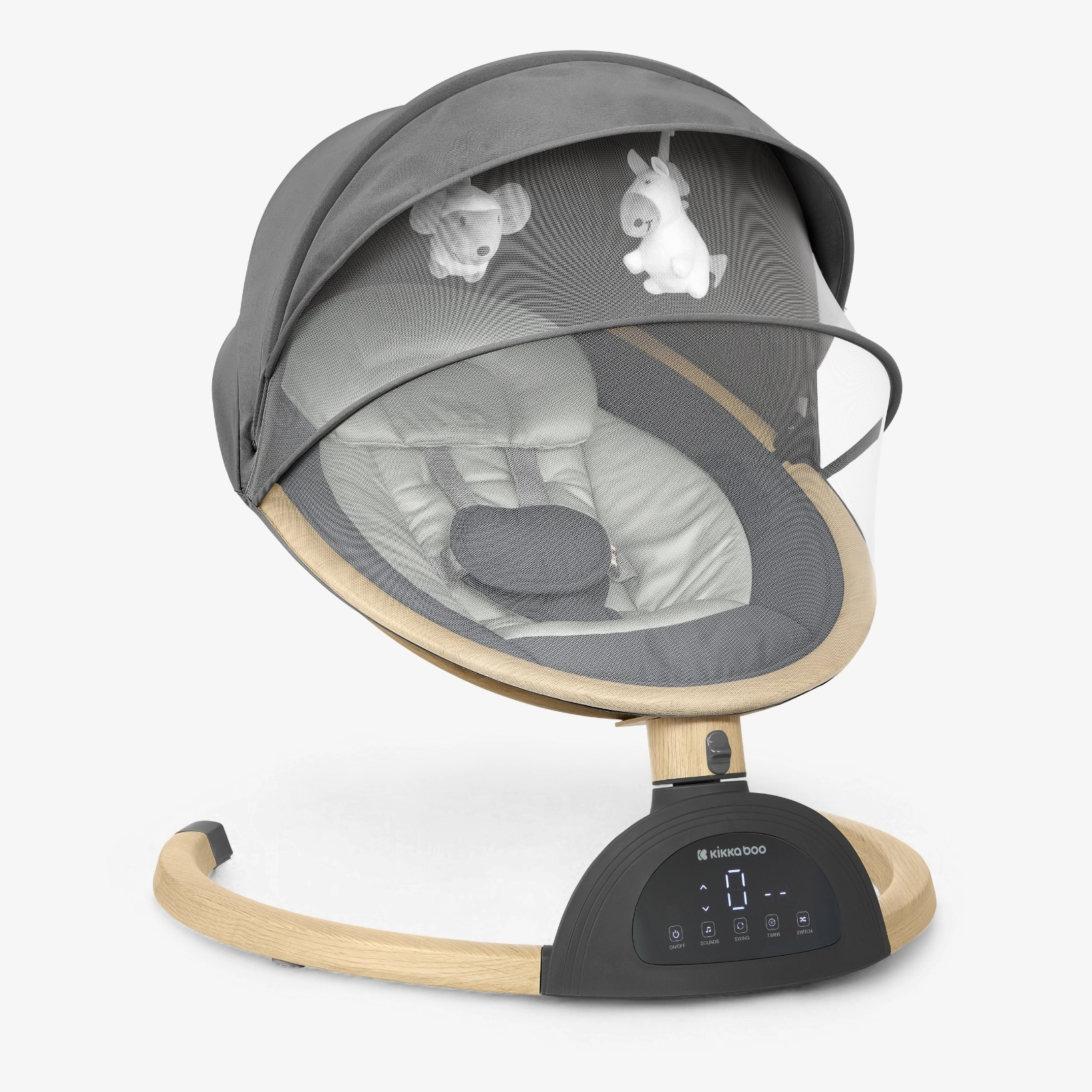ashlee-baby-swing-2025-dark-grey-2 Kikka Boo Ηλεκτρική κούνια Ριλάξ Ashlee 2025 Dark Grey - Image 1