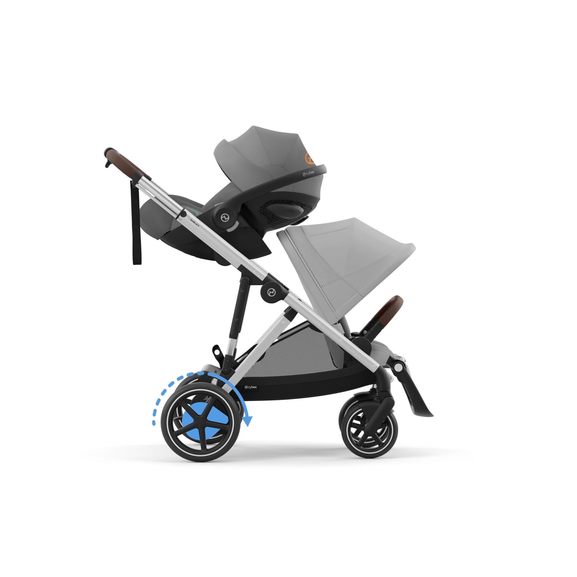 CYBEX Βρεφικό Καρότσι eGazelle S SLV BP Stone Grey - Image 2