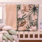 ABO Κουβέρτα αγκαλιάς διπλής όψης Tropical Leaves 90*90